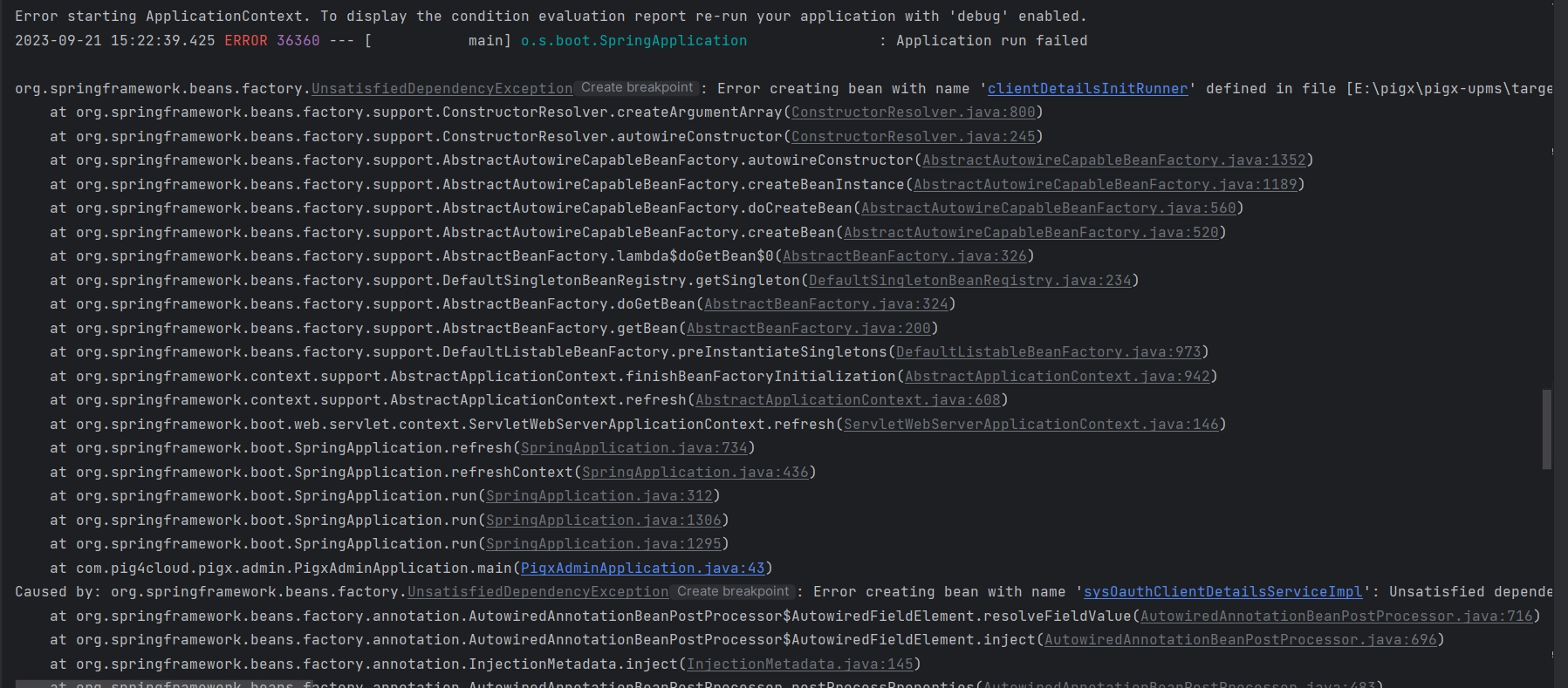 启动upms时，报Factory method 'dataSource' threw exception with message ...